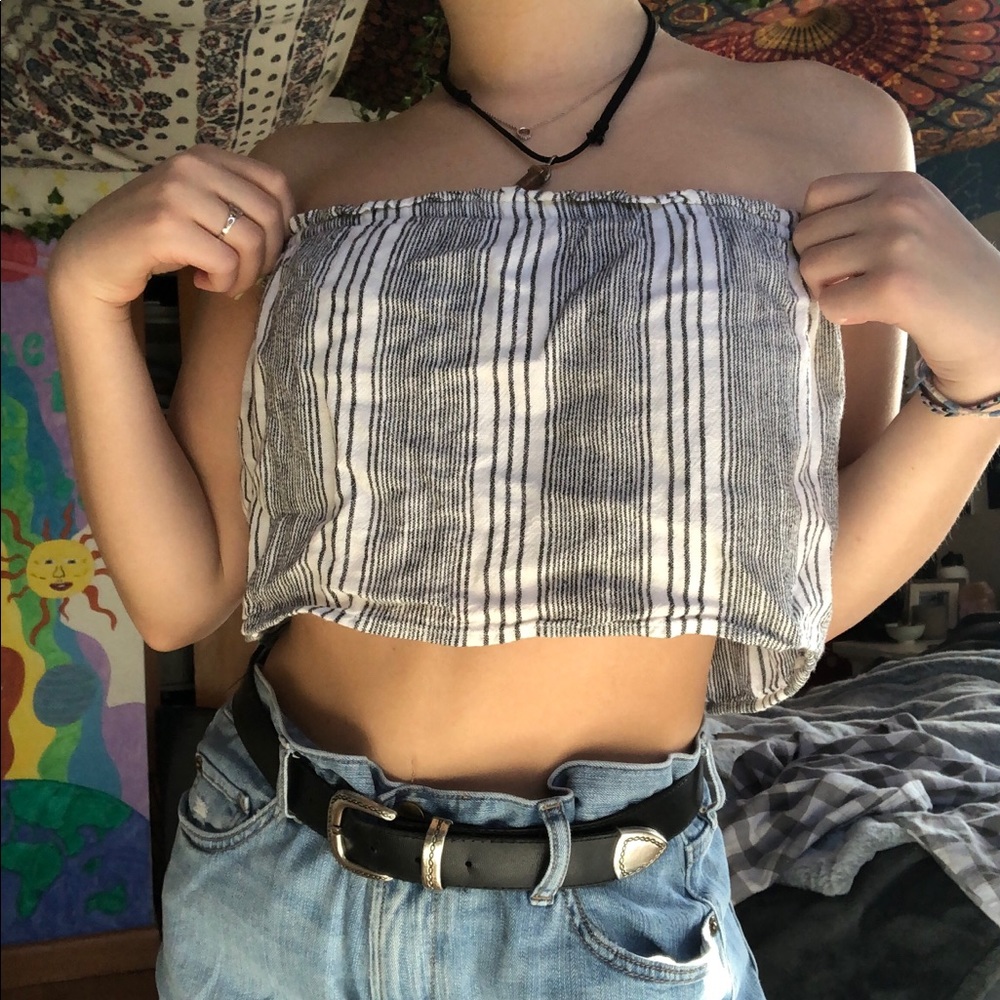 Striped Bandeau Top